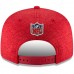 Men's San Francisco 49ers New Era Scarlet/Heather Gray 2018 NFL Sideline Road Official 9FIFTY Snapback Adjustable Hat 3058578